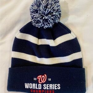 Washington Nationals Navy and White 2019 World Series Champions Beanie